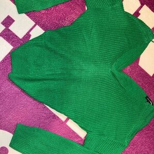 Fashion Nova Vibrant Green off the shoulder Sweater